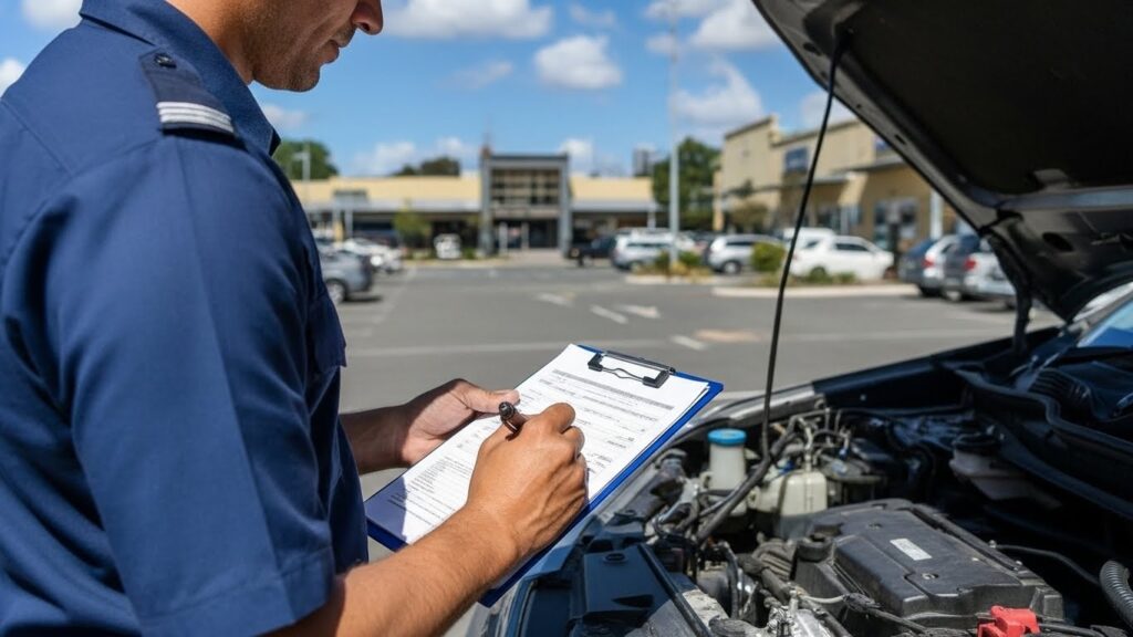 Inspection process for a Queensland roadworthy certificate