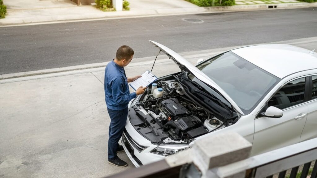 Roadworthy inspection service at a customer workplace