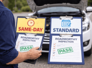 Same-Day Roadworthy vs Standard