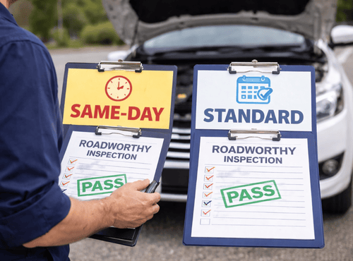 Same-Day Roadworthy vs Standard