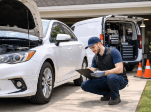 mobile roadworthy in QLD inspection at home driveway
